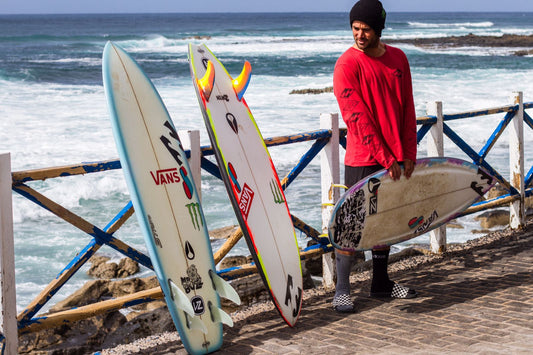 "What's he riding?" Sancho's 3 board quiver